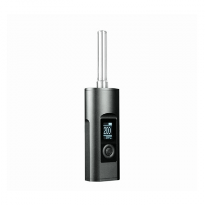 The Arizer Solo 2 portable vaporizer with glass stem inserted