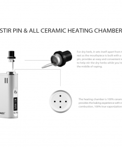 The heating chamber is designed for efficent vaping and maintenance