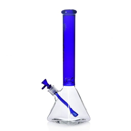 Hoss Bong H056 - Pyramid Beaker Half Colored (18") - Image 4