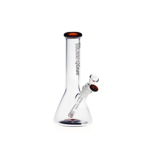 Hoss Bong H143 - Mini Beaker with Colored Accents (9") - Image 6