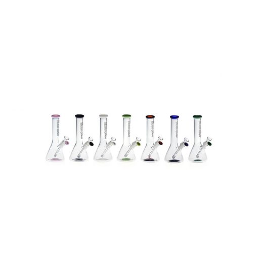 Hoss Bong H143 - Mini Beaker with Colored Accents (9") - Image 4