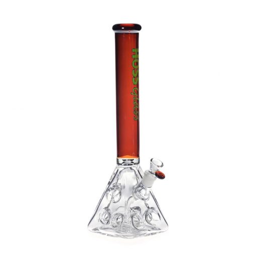 Hoss Bong H144- Holey Pyramid Beaker with Colored Top - Image 6