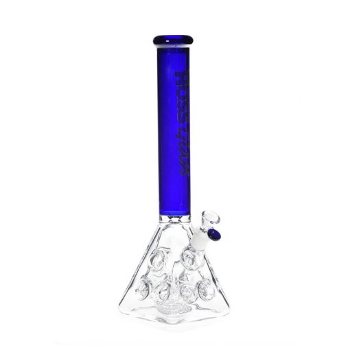 Hoss Bong H144- Holey Pyramid Beaker with Colored Top - Image 5