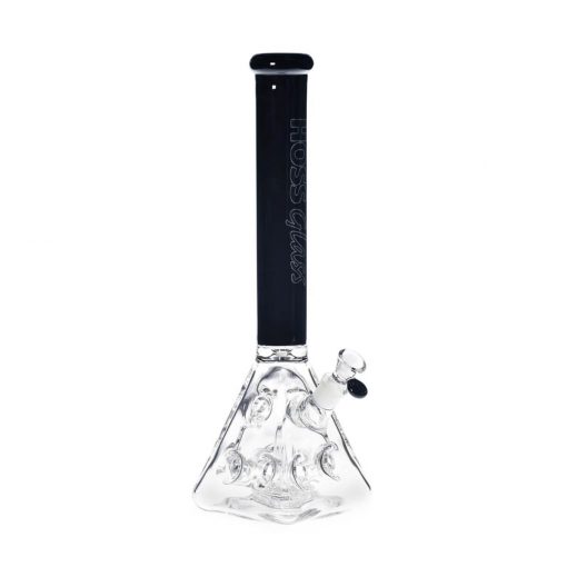 Hoss Bong H144- Holey Pyramid Beaker with Colored Top - Image 10