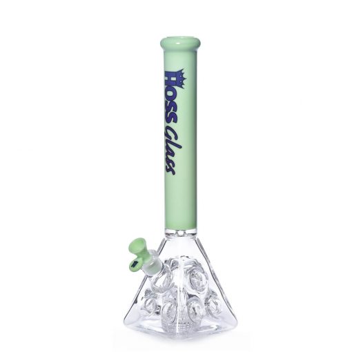 Hoss Bong H144- Holey Pyramid Beaker with Colored Top - Image 2