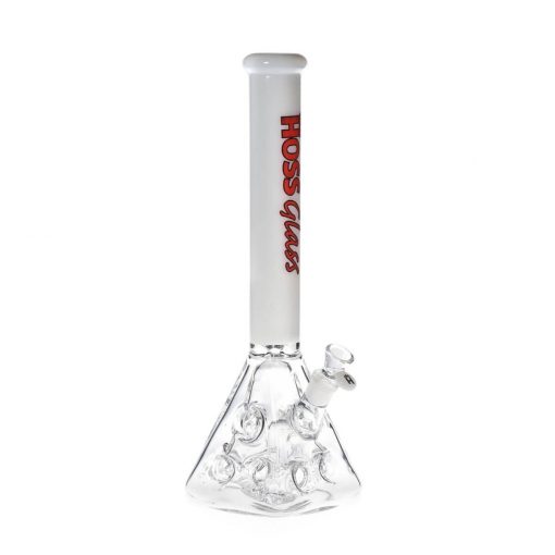 Hoss Bong H144- Holey Pyramid Beaker with Colored Top - Image 7