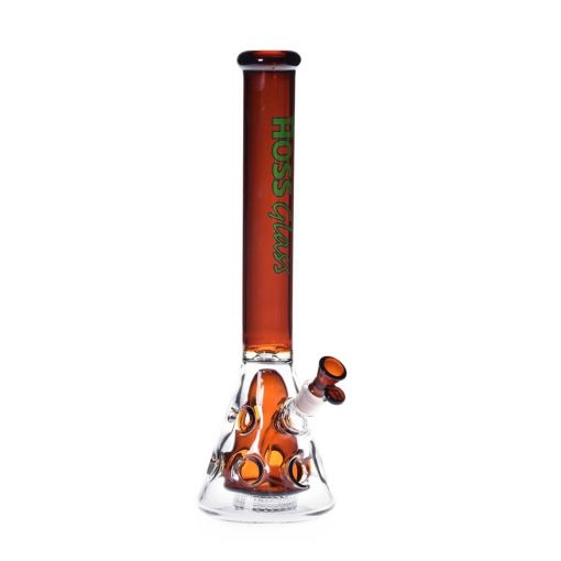Hoss Bong H150 - Holey Beaker with Colored Top and Inner Section (18") - Image 6
