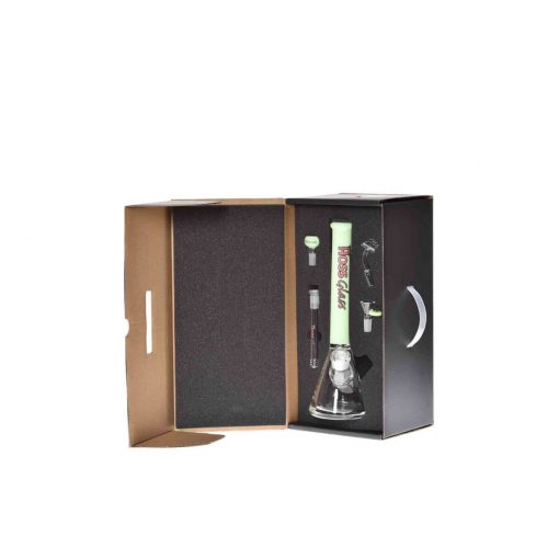 Hoss Glass H153- Small Thick Beaker with Colored Top (14") in Amber - Image 7