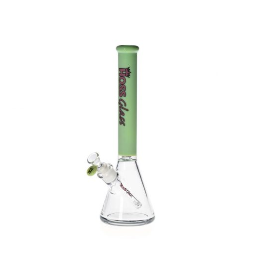 Hoss Glass H153- Small Thick Beaker with Colored Top (14") in Amber - Image 2