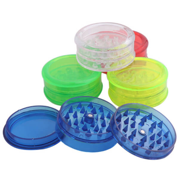 Blue MAGNETIC 3 Piece Acrylic Grinder w/ Herb Storage FREE SHIPPING NEW 