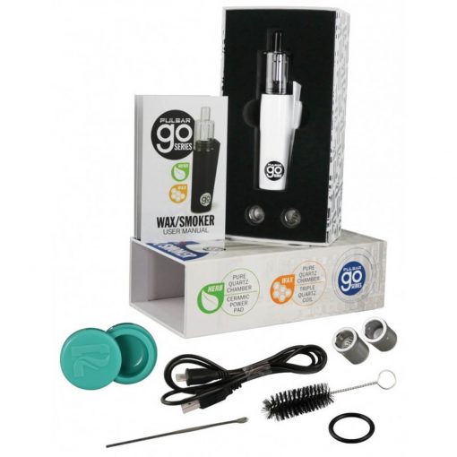 Pulsar Go Series 2-in-1 Wax Smoker Vaporizer Mouthpiece Box Contents