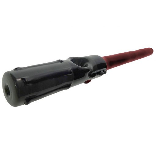 Red Saber Pipe by Chameleon Glass Handle