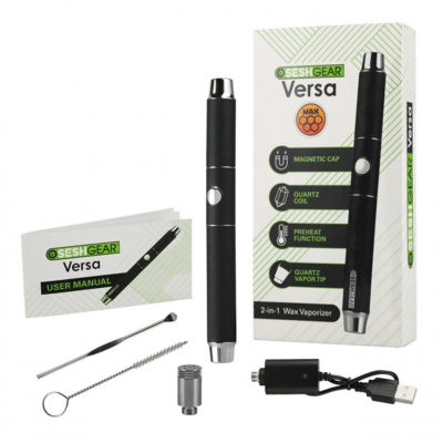 SeshGear Versa 2-in-1 Wax Pen & Dab Straw Box Contents