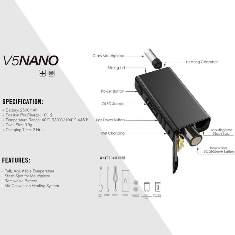 Flowermate V5 Nano Buy Flowermate V5 Nano City Vaporizer