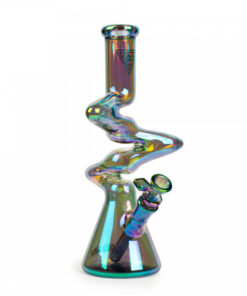 11 Metallic Terminator Finish 3-Arm Zag Beaker Tube Green