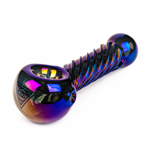 Red Eye Tek 4" Metallic Terminator Finish Twister Hand Pipe W/Built In Screen - Image 3
