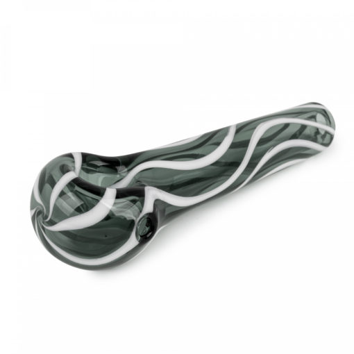 Red Eye Glass 3" Small Zebra Spoon Handpipe - Image 4