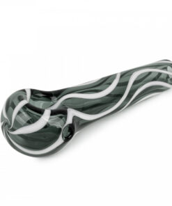 Red Eye Glass 3" Small Zebra Spoon Handpipe - Image 4