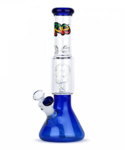iRie 11" Tall Dual Chamber Beaker Tube W/Skull Perc - Image 2
