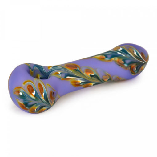 Red Eye Glass 4.5" Frosted 1/2 Paisley Hand Pipe - Image 4
