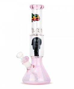 iRie 11" Tall Dual Chamber Beaker Tube W/Skull Perc - Image 4