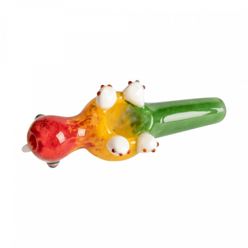 Red Eye Glass 4.5" Green Dinosaur Jr. Hand Pipe - Image 2