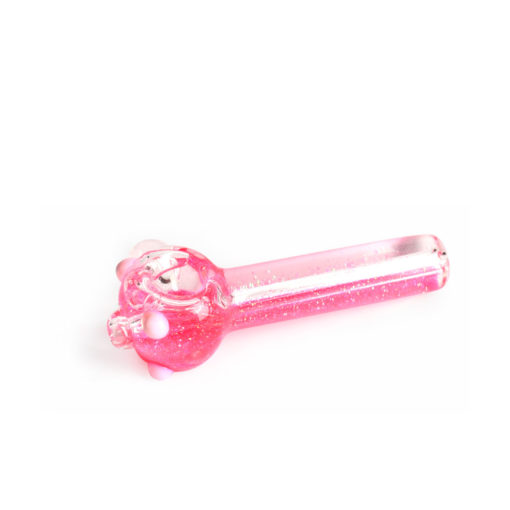Red Eye Glass Sparkle Liquid Hand Pipe - Image 2