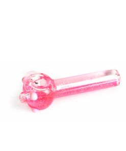 Red Eye Glass Sparkle Liquid Hand Pipe - Image 2