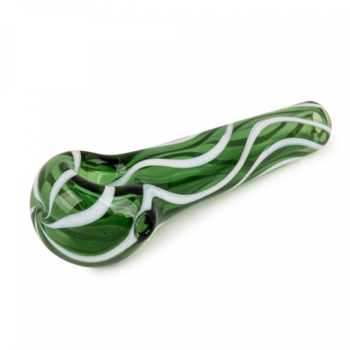 Red Eye Glass 3" Small Zebra Spoon Handpipe - Image 3