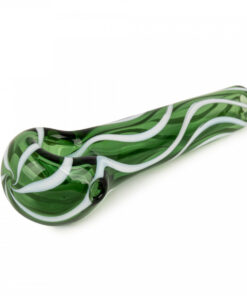 Red Eye Glass 3" Small Zebra Spoon Handpipe - Image 3