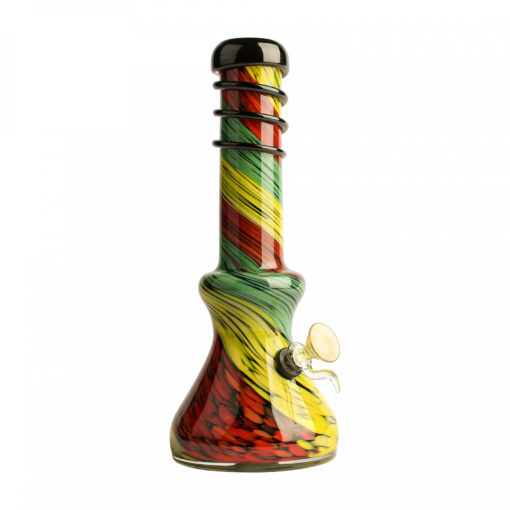 10" Tall Retro Glass Parallax Beaker Tube W/Wrap - Image 2