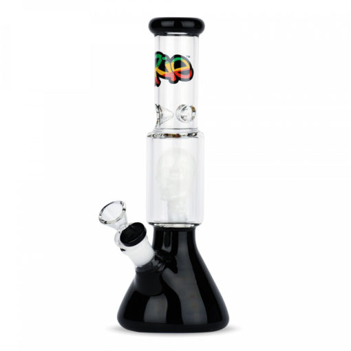 iRie 11" Tall Dual Chamber Beaker Tube W/Skull Perc - Image 3