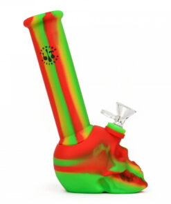 8.75"   Skull Base Water Pipe W/Glass Pull-Out - Image 2