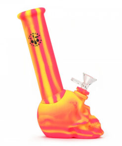 8.75"   Skull Base Water Pipe W/Glass Pull-Out - Image 4