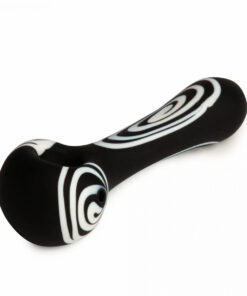 Red Eye Glass 4" Black Hole Hand Pipe