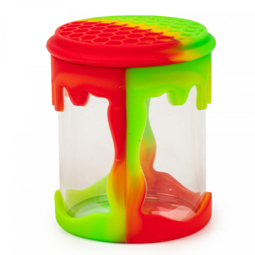 2.75" Glow-in-the-Dark Jar W/Honeycomb Pattern - Image 2