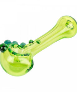 Red Eye Glass 4" Commodore Hand Pipe W/Built In Ash Catcher