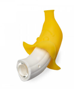 4.75" Banana Man Hand Pipe W/Glass Bowl