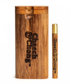 Large Cheech&Chong Dugout and matching wood/brass bat - Regular Twist