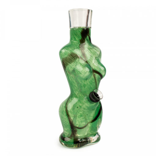 Retro Glass 10" Tall Goddess Water Pipe - Image 3