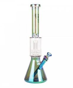 Red Eye Tek 16" Tall Metallic Terminator Finish Dual Chamber Beaker Tube W/Matrix Perc