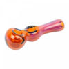 Red Eye Glass 4.5" Twice Baked Hand Pipe W/2 Bowls & Ash Catcher Mout
