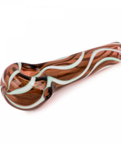 Red Eye Glass 3" Small Zebra Spoon Handpipe