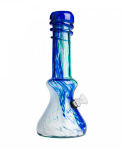 10" Tall Retro Glass Parallax Beaker Tube W/Wrap