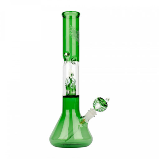 Red Eye Glass 17" Tall Octopus Perc. Beaker Tube W/Glass-On-Glass - Image 2