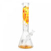 Red Eye Glass 15" Tall Lion Beaker Tube W/Matching Fillacello Artwork