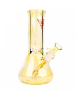 Red Eye Glass 9" Tall 7mm Thick  Beaker Tank Tube W/G-On-G Pull
