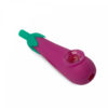 4" Eggplant Hand Pipe W/Glass Bowl