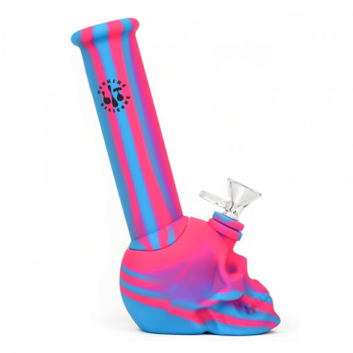 8.75"   Skull Base Water Pipe W/Glass Pull-Out - Image 3