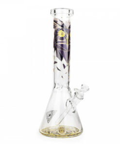 Red Eye Glass 15" Tall Owl Beaker Tube W/Matching Fillacello Artwork